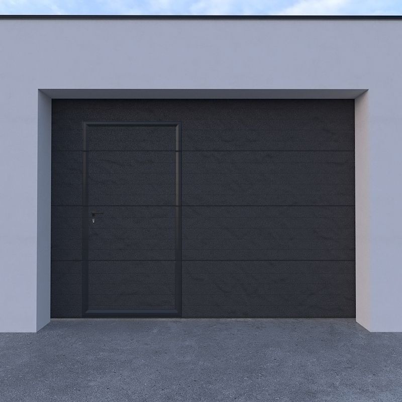 Prix porte de garage sectionnelle avec portillon